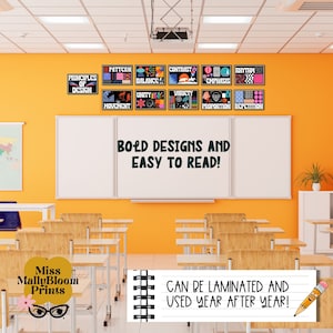 Elements of Art, Principles of Design Poster Bundle, Classroom Decor