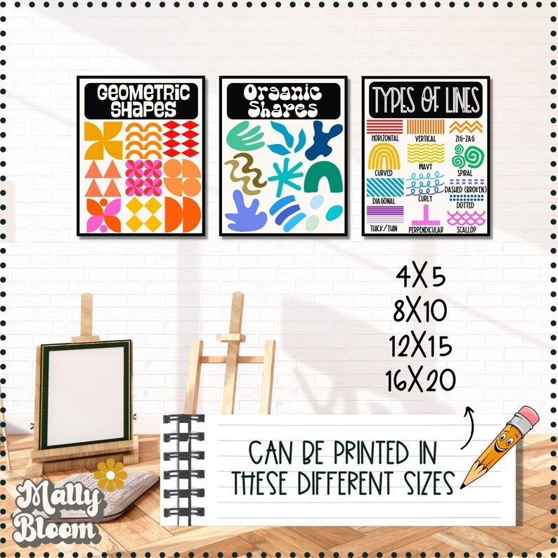 Elements of Art Classroom Decor Bundle Principles of Design Etsy