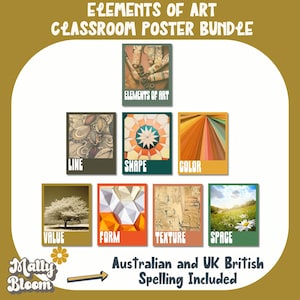 Elements of Art Poster Bundle, Principles of Design Posters, Art ...