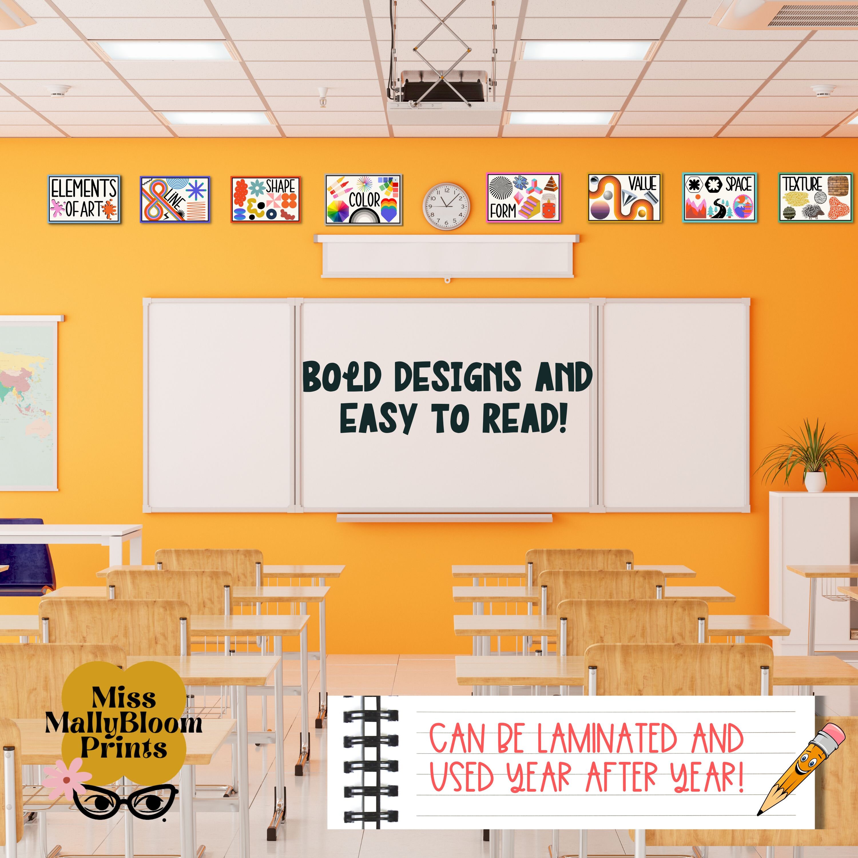 Elements of Art Poster Bundle, Classroom Decor, Classroom Poster Bundle ...