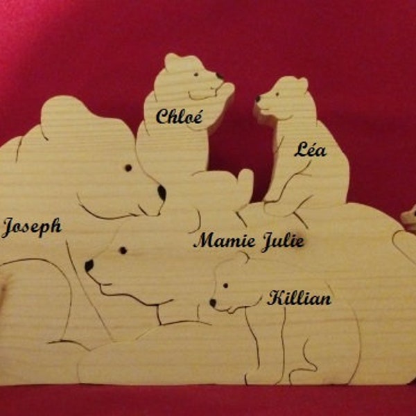 Puzzles "famille ours"