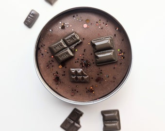 Plastilina sensorial con aroma a chocolate / Cacao natural y purpurina