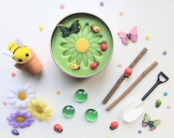 Kit sensorial de plastilina para jardín / Bolsa de regalo / Plastilina para jardín / Plastilina para insectos