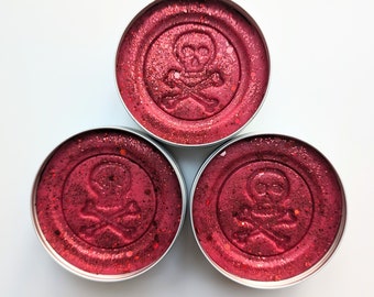 Plastilina sensorial con aroma a pirata (3 unidades) / Recuerdos de fiesta pirata / Plastilina roja / Bolsa de fiesta