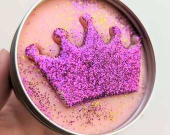 Plastilina sensorial con aroma a princesa / Plastilina rosa con corona de princesa / Plastilina para fiestas de princesas