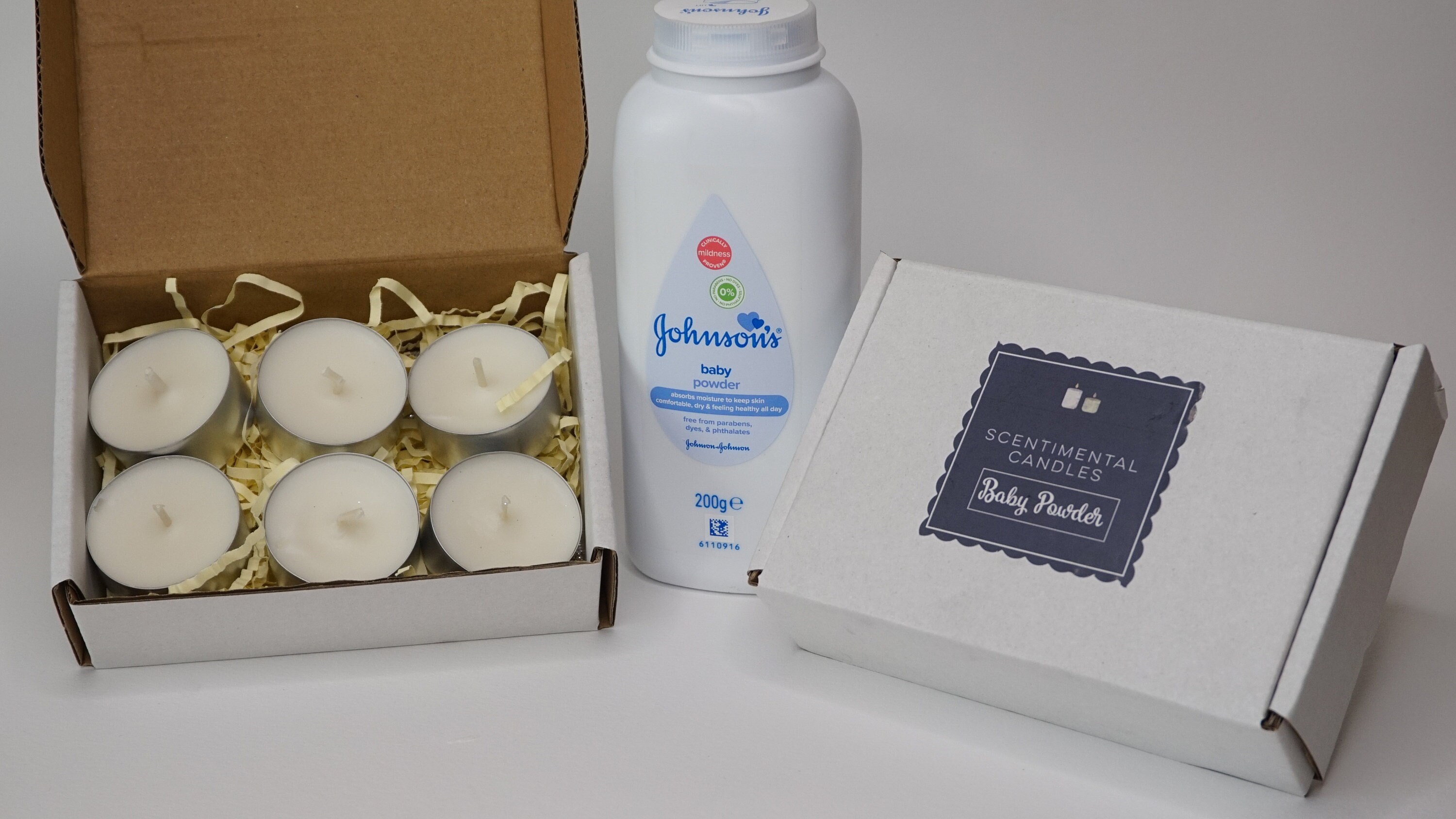 Baby Powder Scented Tea Lights Pack of 6 Etsy