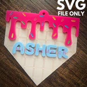Baseball Drip Bag Tag - ENDAST SVG (Klippfil)