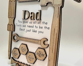 Father&#39;s Day Tools SVG Bundle ( 2-6 Kids) Svg FILE ONLY