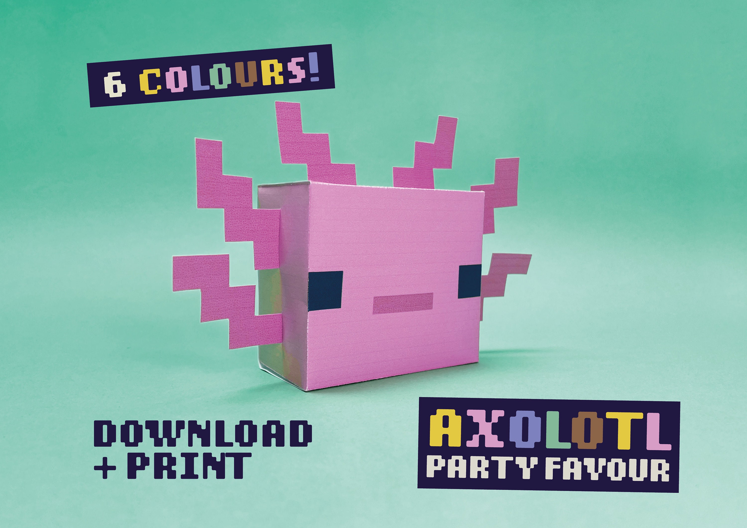 Axolotl Theme Gamer Party Boxes