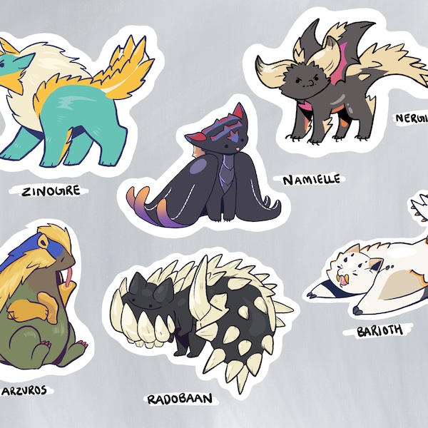 Monster Hunter Chibi Stickers