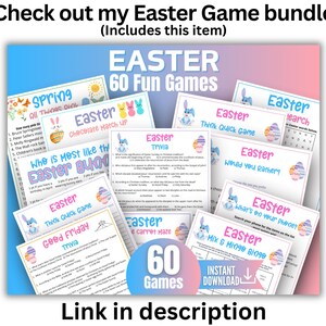 Easter Name That Bunny Trivia Game,Easter Celebration Games,Famous Rabbits, Easter Sunday Games,Printable Easter Egg Games,Easter Party Game image 8