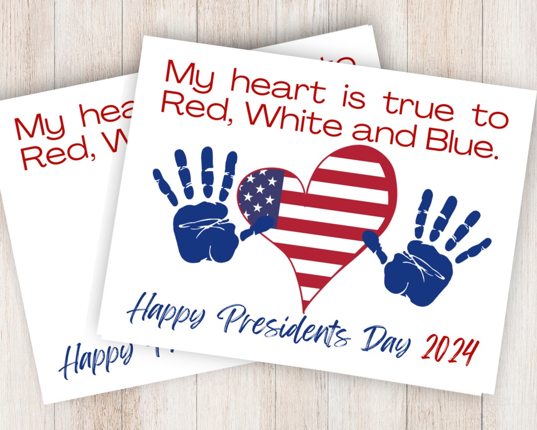 Presidents Day Handprint, Presidents Day 2024, Handprint Art