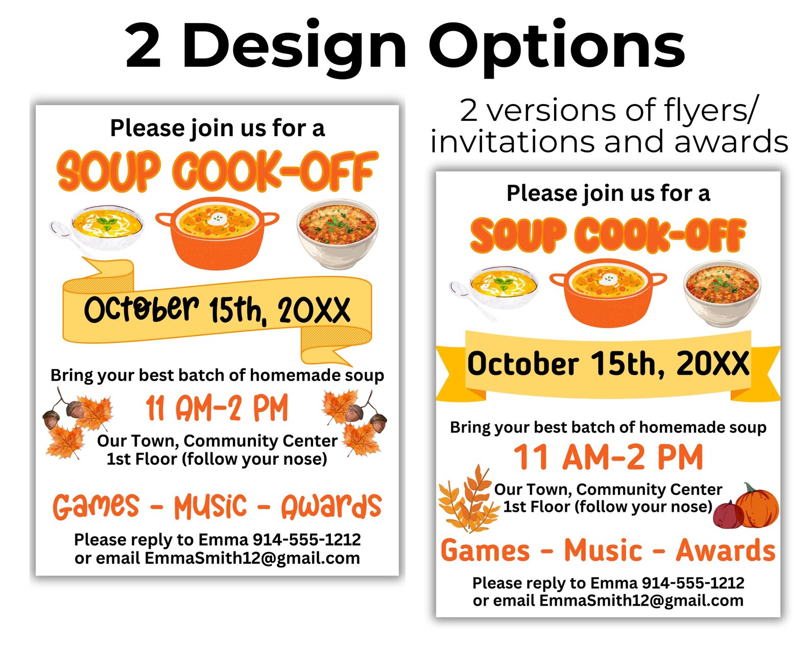 Editable Soup Cook-off Kit Templates, Soup Cook-off Competition,contest ...