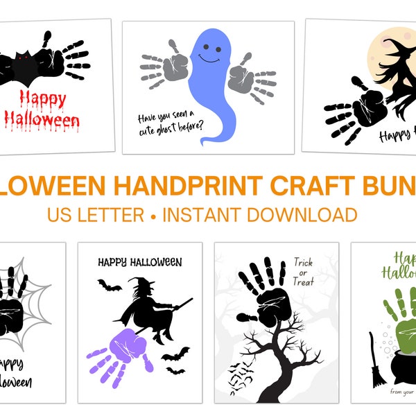 Halloween Handprint Craft - Etsy