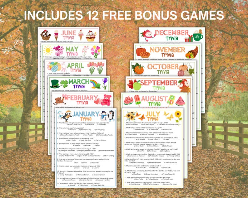 Fall Trivia Game, Autumn Which Came First Quiz, Fall Season Office ...