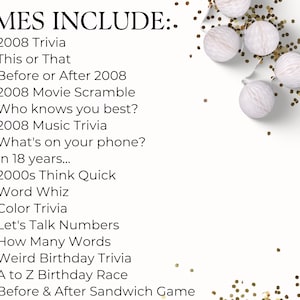 18th Birthday Party Games, Born in 2008 Game, 2008 Birthday Games, 18th Birthday Game Bundle Gift, 2008 Trivia Quiz, 2008 Pop Culture Game image 5