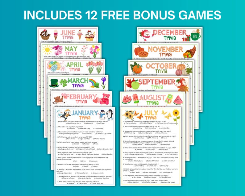 1 Hit Wonders Finish the Lyrics Trivia Game, Printable Music Game for Kids Teens Adults, Pop Culture Activity,Ideas for Seniors,Trivia Party image 7