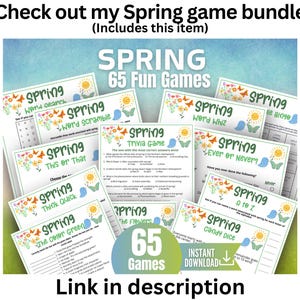 Bunny Trivia Game, Easter Celebration Games, Spring Rabbit Trivia,Printable Icebreaker Games for kids teens adults seniors,Spring Party Game image 9