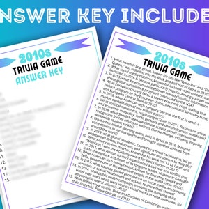 2010s Decade Trivia Game, Trivia Questions, 10s Trivia Quiz, 2010s ...