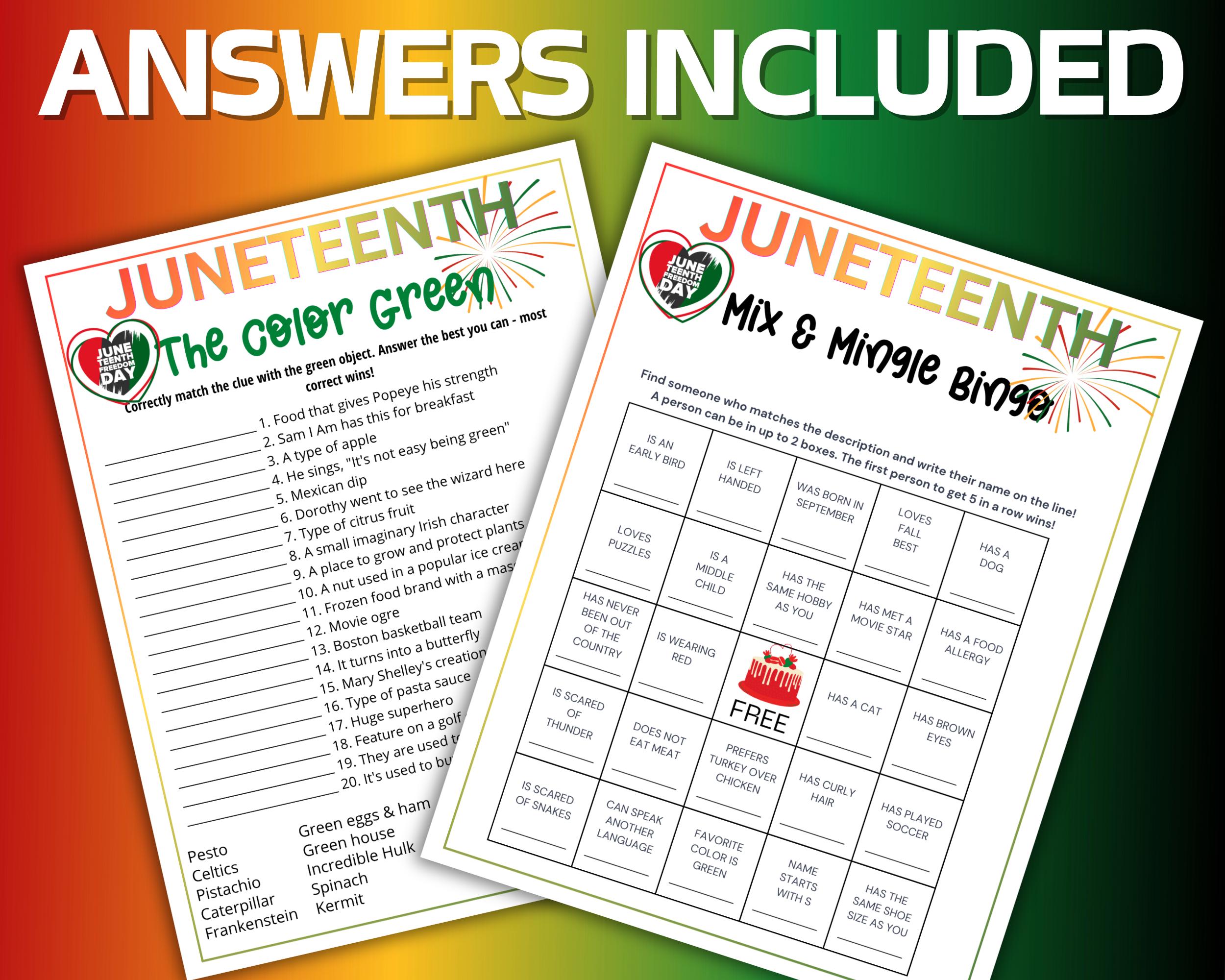 Juneteenth Game Bundle, Juneteenth Trivia Game, Juneteenth Games ...