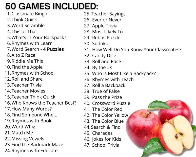 Back to School Games Bundle, Elementary School Games, First Day of School Icebreakers, First Day of School Activity, Middle School Games image 12