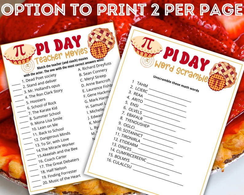 Pi Day Trivia Bundle,Printable Pi Day Games for Kids and Adults, Classroom Pi Day Activity, Pi Day Party Idea,Pi Day ideas for Math Teachers image 5