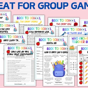 Back to School Games Bundle, Elementary School Games, First Day of School Icebreakers, First Day of School Activity, Middle School Games image 10