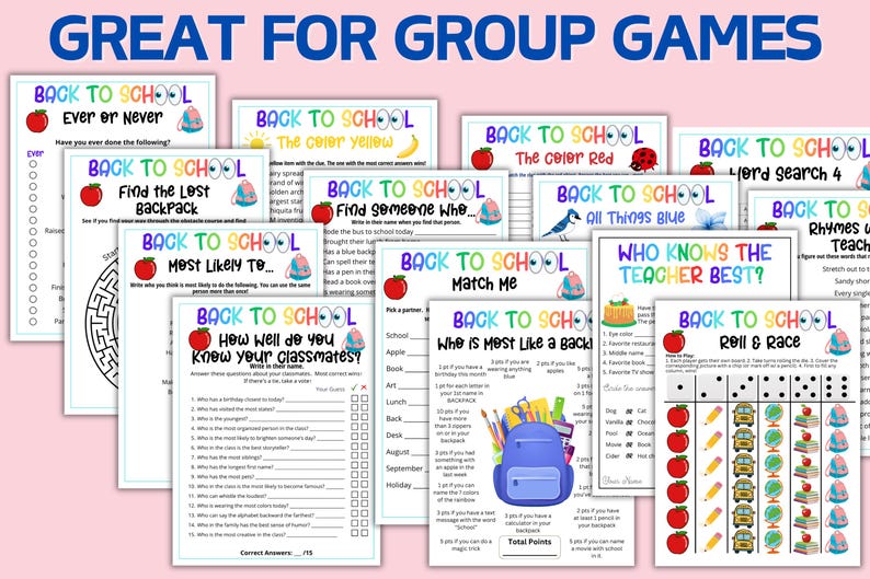Back to School Games Bundle, Elementary School Games, First Day of School Icebreakers, First Day of School Activity, Middle School Games image 10