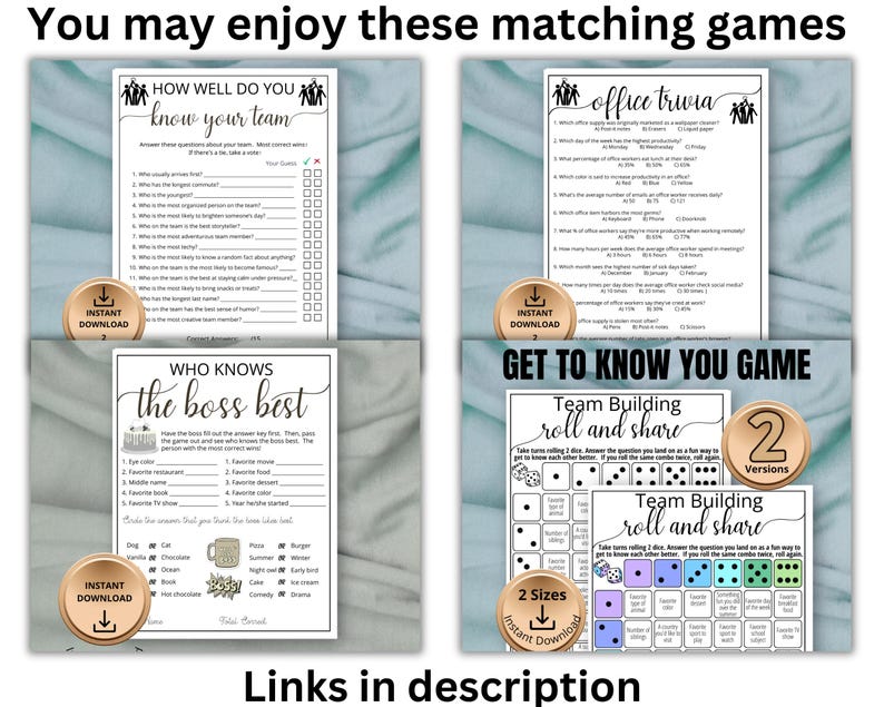 チームビルディングゲーム、チームのことをどれだけ知っているか、同僚とのアクティビティ、ハッピーアワーのオフィスパーティー、チームメイト、同僚、オフィスワーカー、ホリデークイズ 画像 8