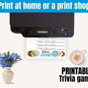 Donut Trivia Game,printable Doughnut Game for Kids &amp; Adults, National ...