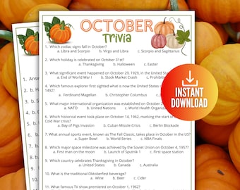 Oktoberquiz, Herfstspel, Herfstfeestspel, Maandelijks herfstfamiliespel, Printbare herfstactiviteiten, Appels plukken