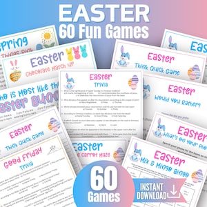 Easter Game Bundle, Holy Week Trivia Games,Spring Easter Trivia Quiz,Palm Sunday Celebration,Good Friday Activity,Sunday School Easter Games