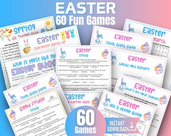 Easter Game Bundle, Holy Week Trivia Games,Spring Easter Trivia Quiz,Palm Sunday Celebration,Good Friday Activity,Sunday School Easter Games