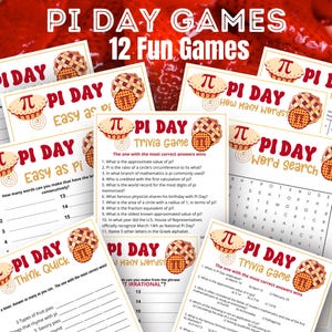 Pi Day Trivia Bundle, Printable Pi Day Game for Kids and Adults, Classroom Pi Day Activity, Pi Day Party Idea,Pi Day ideas for Math Teachers