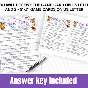 April Fools' Day Trivia, Printable Multiple Choice April Fools' Day ...