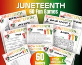 Juneteenth Game Bundle, Juneteenth Trivia Game, Juneteenth Games, Classroom Activities,Think Quick & Bingo Games,Emancipation Black Freedom
