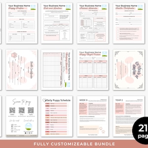 Editable Puppy Breeder Starter Kit Templates, Dog Training Handbook for Breeders, Puppy Breeder Forms, Canva Templates for dog businesses image 7