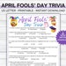 April Fools' Day Trivia, Printable Multiple Choice April Fools' Day ...