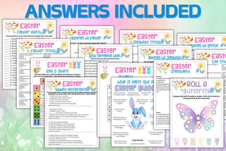 Easter Game Bundle, Holy Week Trivia Games,Spring Easter Trivia Quiz,Palm Sunday Celebration,Good Friday Activity,Sunday School Easter Games image 7