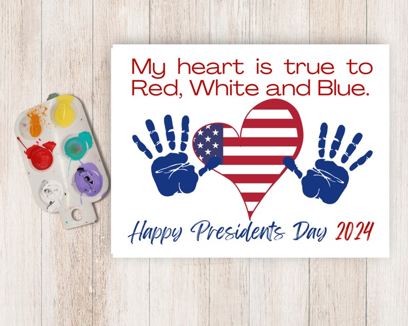 Presidents Day Handprint, Presidents Day 2024, Handprint Art