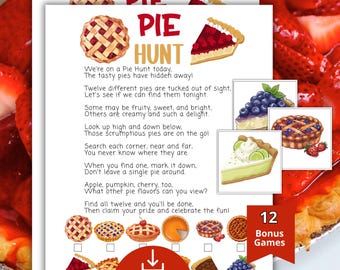 Pie Scavenger Hunt, Pie Treasure Hunt, Indoor Fall Autumn Fun for Kids Toddlers,Indoor Scavenger Hunt,Daycare Preschool Activity, Pie Baking