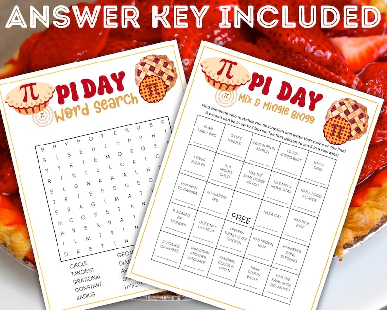 Pi Day Trivia Bundle,Printable Pi Day Games for Kids and Adults, Classroom Pi Day Activity, Pi Day Party Idea,Pi Day ideas for Math Teachers image 4