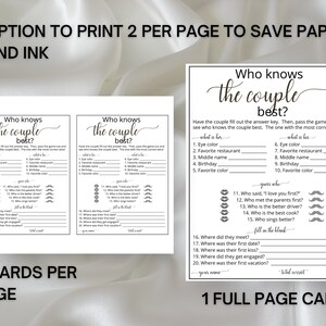 30 Pcs Who Knows Bride Best Blush Bow Game Cards Set...