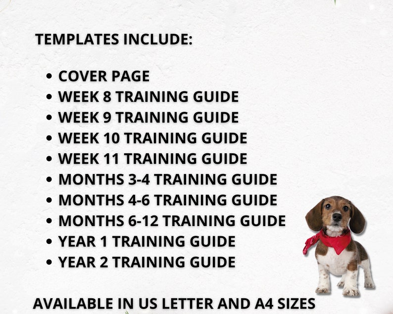 Dog Training Cheat Sheets, Best Selling Dog Training Handbook,Puppy Training for new Puppy & Dog owners,Dog training potty log,Printable PDF image 3
