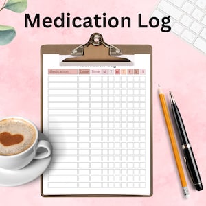 Editable Medication Log,printable Supplement Tracking Sheet,medication ...
