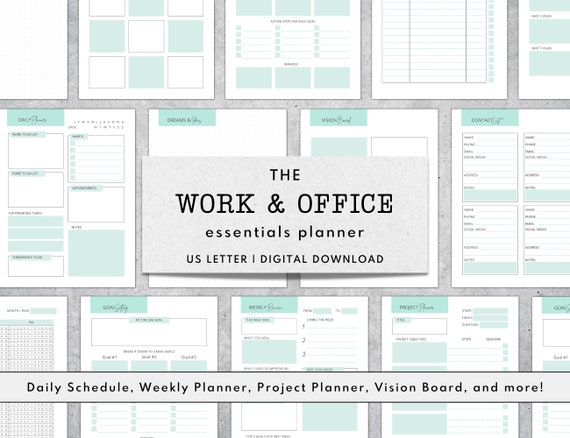 Office Tasks Planner, Office Organizer, Work To Do List, Work Schedule, Employee Planner, Business Meetings, Emails Tracker