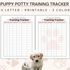 Puppy Potty Training Tracker - Printable PDF D01