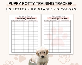 Puppy Potty Training Tracker - Printable PDF D01