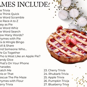 Pie Game Bundle, 27 Games, Christmas Games, Thanksgiving Games, Christmas Printable, Pie Contest, Holiday Party Game, Pie Night Party,Pi Day image 7