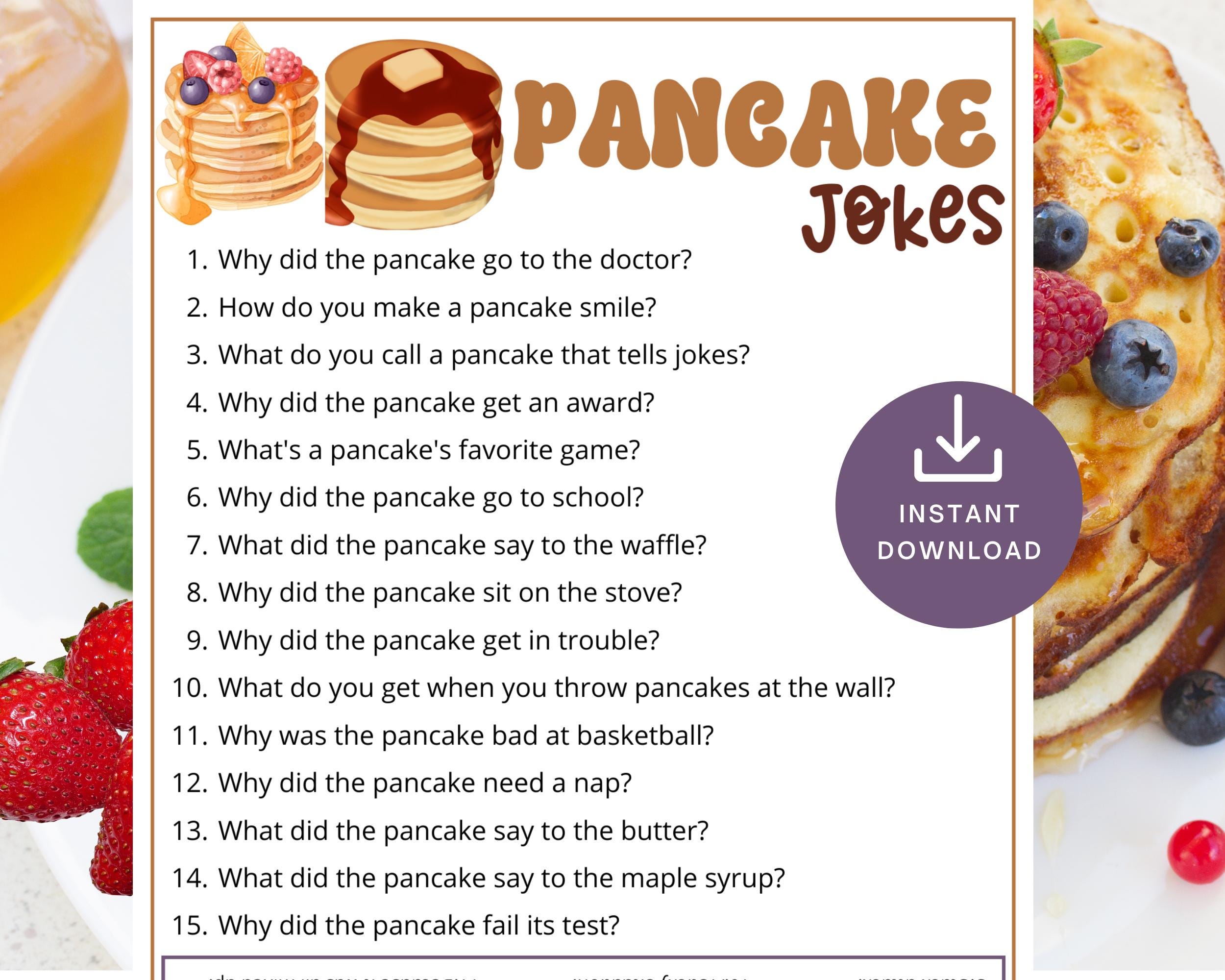 First Pancake Humor Pancake Jokes for Kids, Pancakes and Pajamas, Pancake Day Games,shrove ...